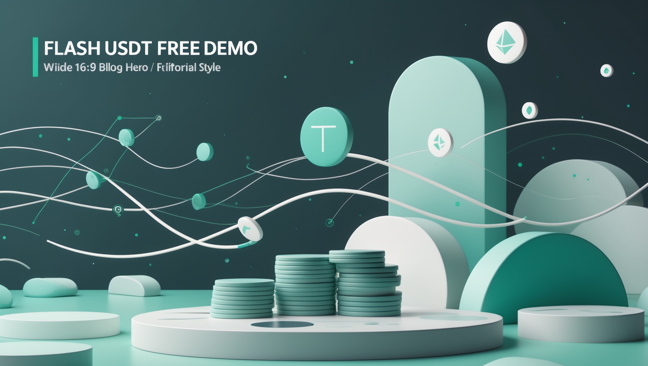 A laptop screen displaying a flash usdt free demo interface with complex charts.